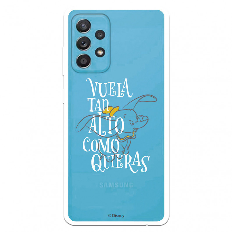 Funda para Samsung Galaxy A52S 5G Oficial de Disney Dumbo Vuela tan Alto - Dumbo