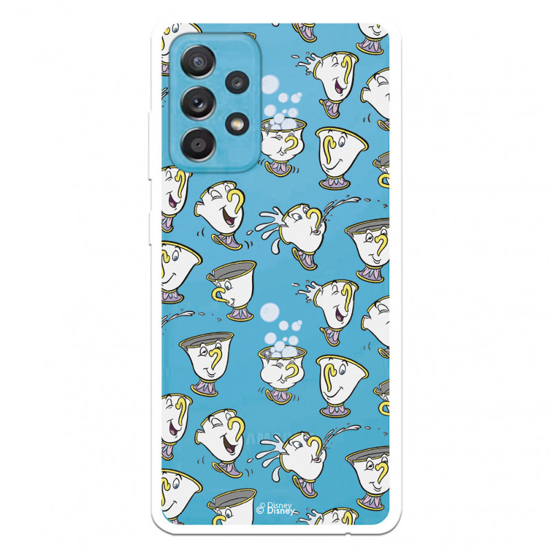 Funda para Samsung Galaxy A52S 5G Oficial de Disney Chip Potts Siluetas - La Bella y la Bestia