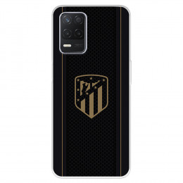 Funda para Realme Narzo 30 5G del Atleti Escudo Dorado Fondo Negro - Licencia Oficial Atlético de Madrid