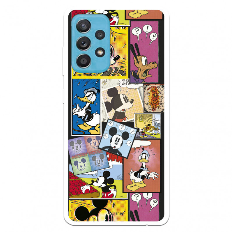 Funda para Samsung Galaxy A52 4G Oficial de Disney Mickey Comic - Clásicos Disney