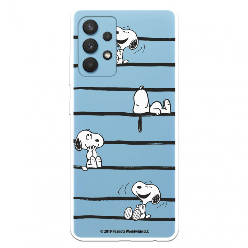 Hülle für Samsung Galaxy A32 4G Offizielle Peanuts Snoopy Lines - Snoopy