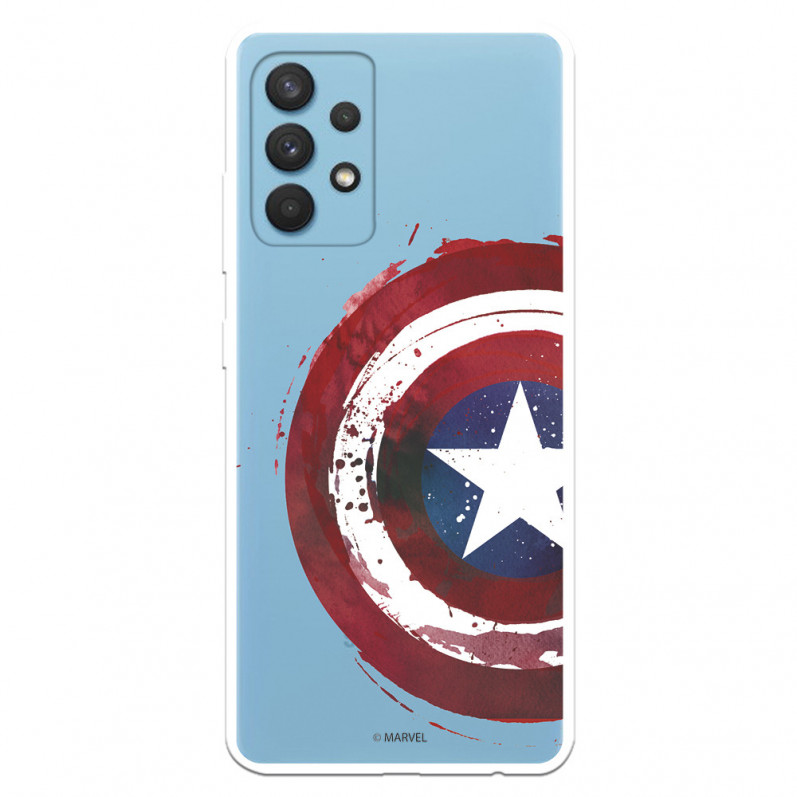 Offizielle Marvel Captain America Shield Clear Samsung Galaxy A32 4G Hülle – Marvel