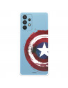 Offizielle Marvel Captain America Shield Clear Samsung Galaxy A32 4G Hülle – Marvel