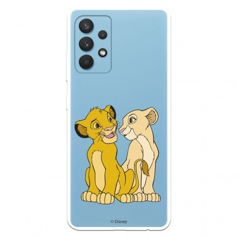 Offizielle Disney Simba und Nala Silhouette – Der König der Löwen Samsung Galaxy A32 4G Hülle