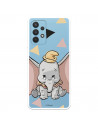 Offizielle Disney Dumbo Transparente Silhouette Samsung Galaxy A32 4G Hülle – Dumbo