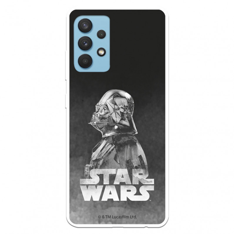 Hülle für Samsung Galaxy A32 4G Offizieller Star Wars Darth Vader Schwarzer Hintergrund - Star Wars