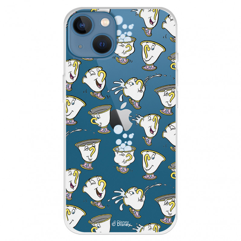 Offizielle Disney Chip Potts Silhouettes Beauty and the Beast iPhone 13 Hülle