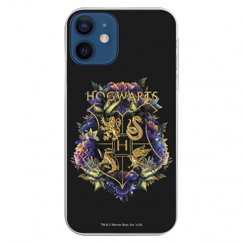 Offizielle Harry Potter Hogwarts iPhone 12 Mini Hülle mit Blumenmuster – Harry Potter