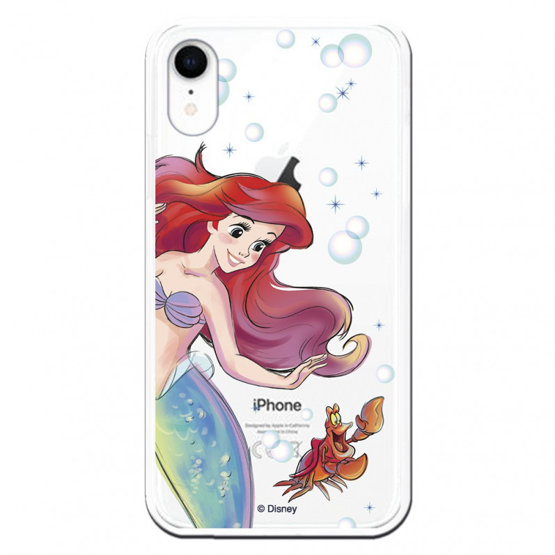 Offizielle Disney Little Mermaid and Sebastian Clear Case für iPhone XR – Die kleine Meerjungfrau