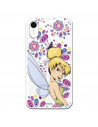 Offizielle transparente Hülle von Disney Tinkerbell Flowers für iPhone XR – Peter Pan