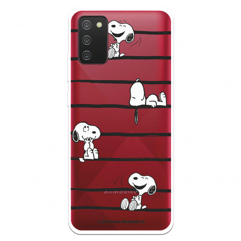 Hülle für Samsung Galaxy A02s Offizielle Peanuts Snoopy Lines - Snoopy