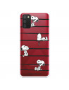 Hülle für Samsung Galaxy A02s Offizielle Peanuts Snoopy Lines - Snoopy