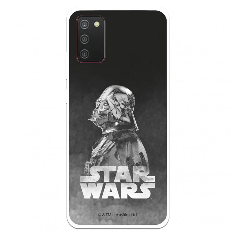 Hülle für Samsung Galaxy A02s Offizieller Star Wars Darth Vader Schwarzer Hintergrund - Star Wars