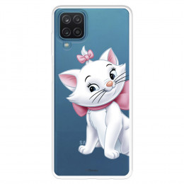 Funda para Samsung Galaxy M22 Oficial de Disney Marie Silueta - Los Aristogatos