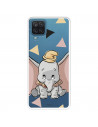 Funda para Samsung Galaxy M22 Oficial de Disney Dumbo Silueta Transparente - Dumbo