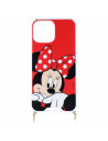 Funda Funda Minnie Fondo Rojo Colgante - Clásicos Disney para iPhone 13 Pro Max