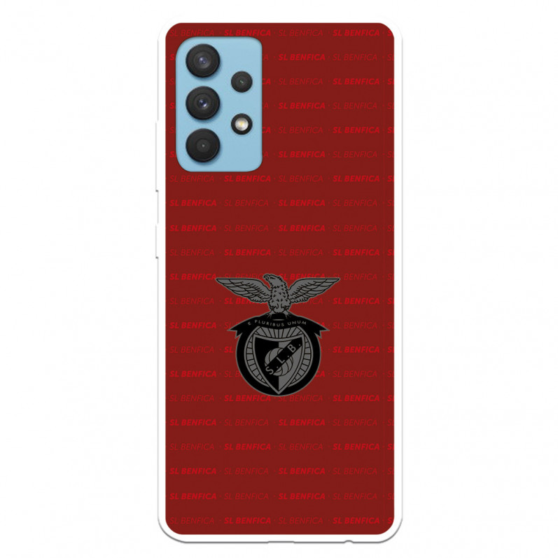 Funda para Samsung Galaxy A32 4G del Escudo Fondo Granate  - Licencia Oficial Benfica