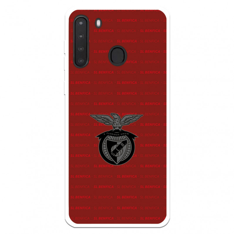 Funda para Samsung Galaxy A21 del Escudo Fondo Granate  - Licencia Oficial Benfica