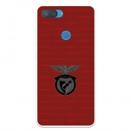 Funda para Xiaomi Mi 8 Lite del Escudo Fondo Granate  - Licencia Oficial Benfica