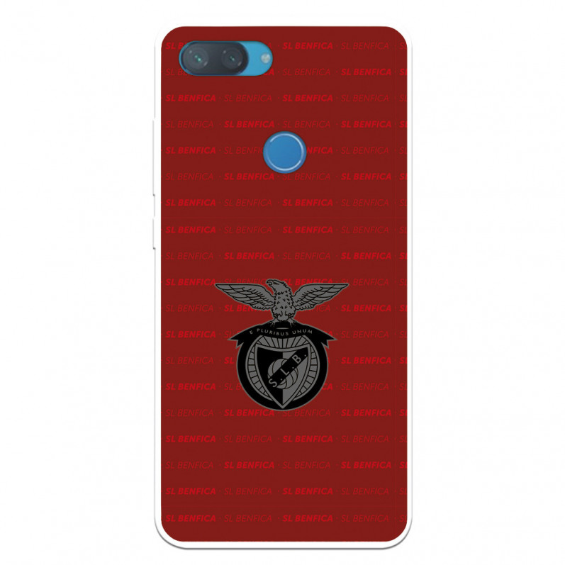 Funda para Xiaomi Mi 8 Lite del Escudo Fondo Granate  - Licencia Oficial Benfica