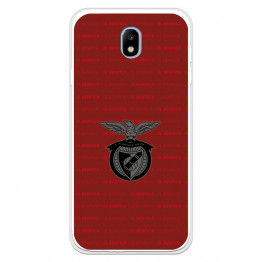 Funda para Samsung Galaxy J7 2017 Europeo del Escudo Fondo Granate  - Licencia Oficial Benfica