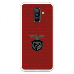 Funda para Samsung Galaxy A6 Plus 2018 del Escudo Fondo Granate  - Licencia Oficial Benfica