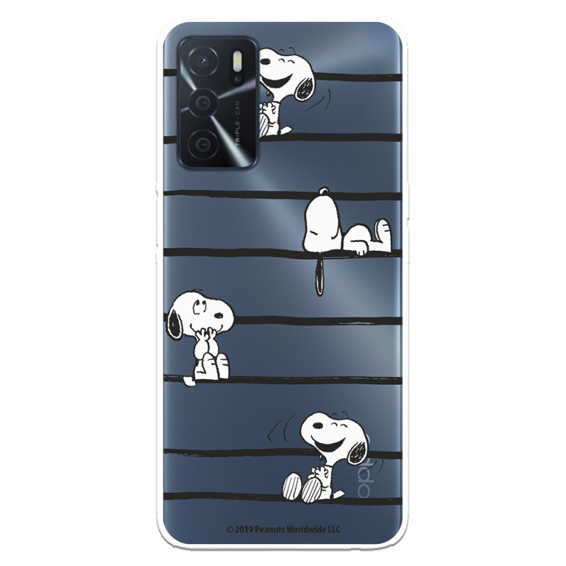 Hülle für Oppo A16s Offizielle Peanuts Snoopy Lines - Snoopy