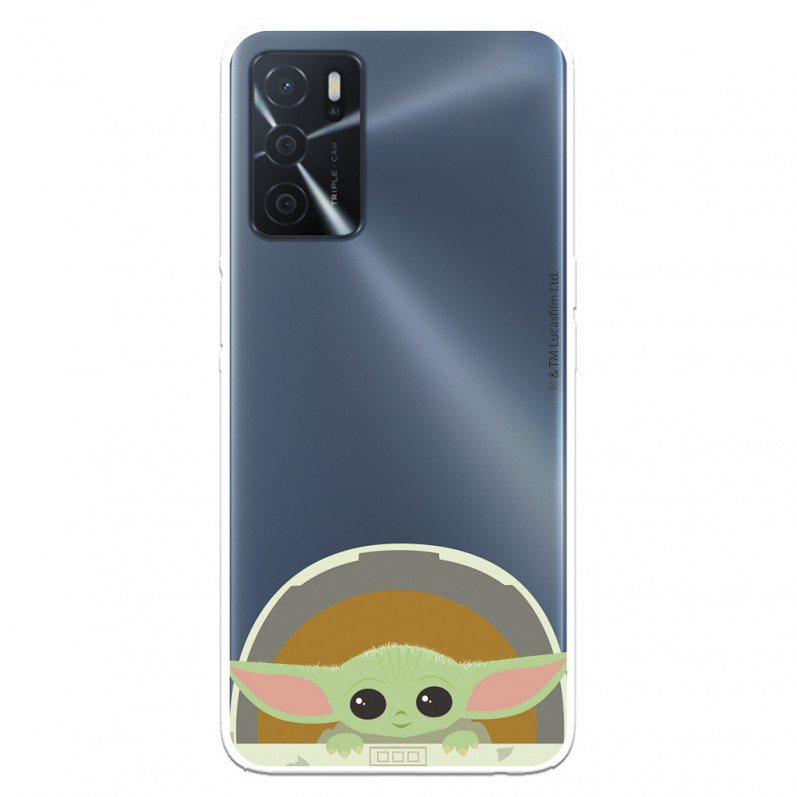 Hülle für Oppo A16s Offizielles Star Wars Baby Yoda Smiles - The Mandalorian