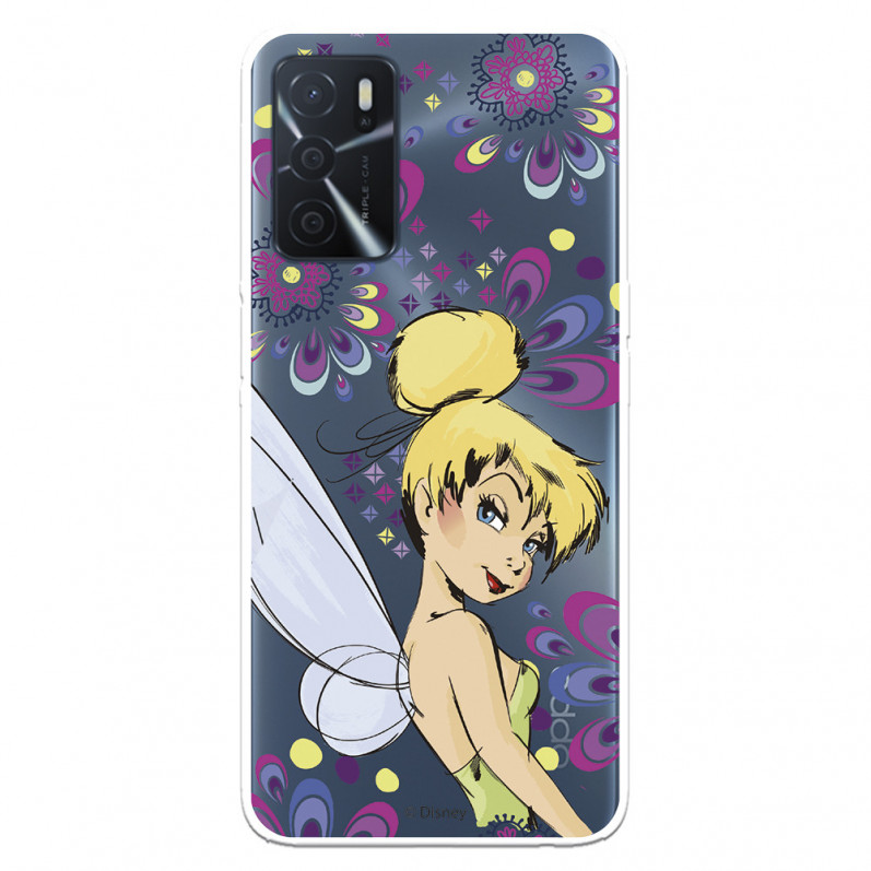 Hülle für Oppo A16 Offizielle Disney Tinker Bell Flores - Peter Pan