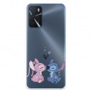 Hülle für Oppo A16 Offizieller Disney Angel & Stitch Bisou - Lilo & Stitch