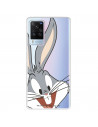 Offizielle Warner Bros Bugs Bunny transparente Silhouette-Hülle für Vivo X60 Pro – Looney Tunes