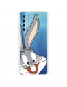 Hülle für TCL 20 Pro 5G Offizielle Warner Bros Bugs Bunny transparente Silhouette - Looney Tunes