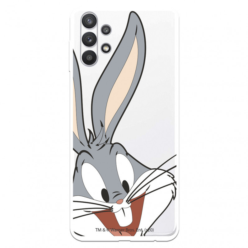 Offizielle Warner Bros Bugs Bunny Silhouette Transparente Hülle für Samsung Galaxy A32 5G – Looney Tunes