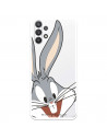 Offizielle Warner Bros Bugs Bunny Silhouette Transparente Hülle für Samsung Galaxy A32 5G – Looney Tunes