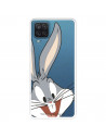 Offizielle Warner Bros Bugs Bunny Silhouette Transparente Samsung Galaxy A22 4G Hülle – Looney Tunes