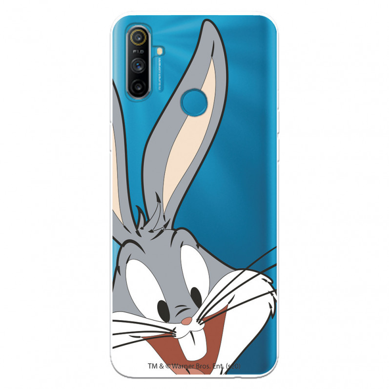 Hülle für Realme 5i Offizielle Warner Bros Bugs Bunny transparente Silhouette – Looney Tunes