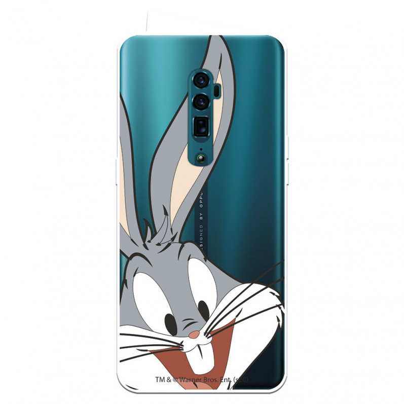 Hülle für Oppo Reno 10x Zoom Offizielle Warner Bros Bugs Bunny transparente Silhouette – Looney Tunes