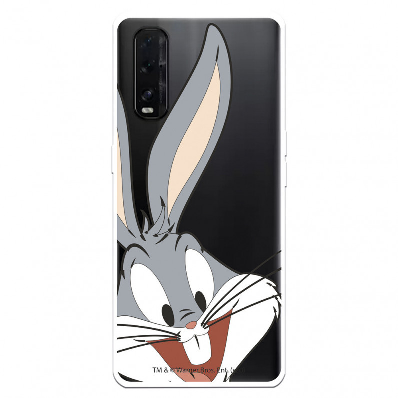 Hülle für Oppo Find X2 Offizielle Warner Bros Bugs Bunny transparente Silhouette – Looney Tunes