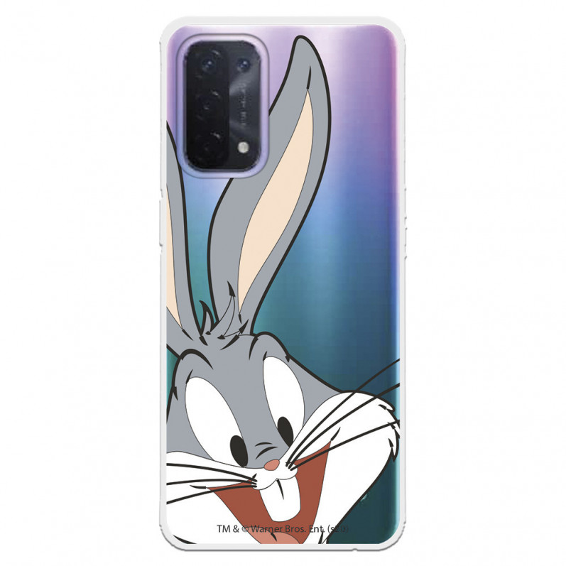 Hülle für Oppo A74 5G Offizielle Warner Bros Bugs Bunny transparente Silhouette - Looney Tunes