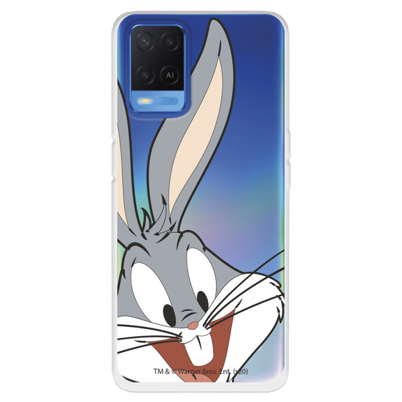 Hülle für Oppo A54 4G Offizielle Warner Bros Bugs Bunny transparente Silhouette - Looney Tunes