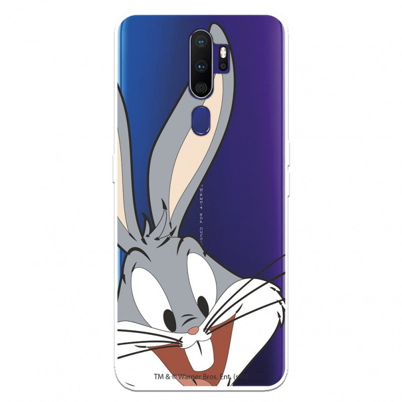 Hülle für Oppo A5 2020 Offizielle Warner Bros Bugs Bunny transparente Silhouette – Looney Tunes