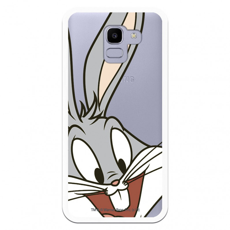 Offizielle Warner Bros Bugs Bunny Transparente Hülle für Samsung Galaxy J6 2018 – Looney Tunes