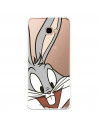 Offizielle Warner Bros Bugs Bunny Transparente Hülle für Samsung Galaxy J4 Plus – Looney Tunes