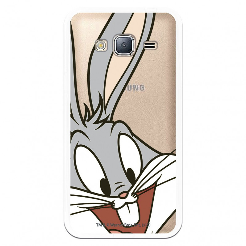 Offizielle Warner Bros Bugs Bunny Transparente Hülle für Samsung Galaxy J3 – Looney Tunes