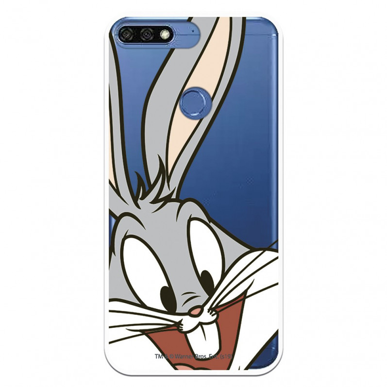 Offizielle Warner Bros Bugs Bunny transparente Hülle für Huawei Y7 2018 – Looney Tunes
