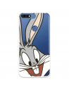 Offizielle Warner Bros Bugs Bunny transparente Hülle für Huawei Y7 2018 – Looney Tunes
