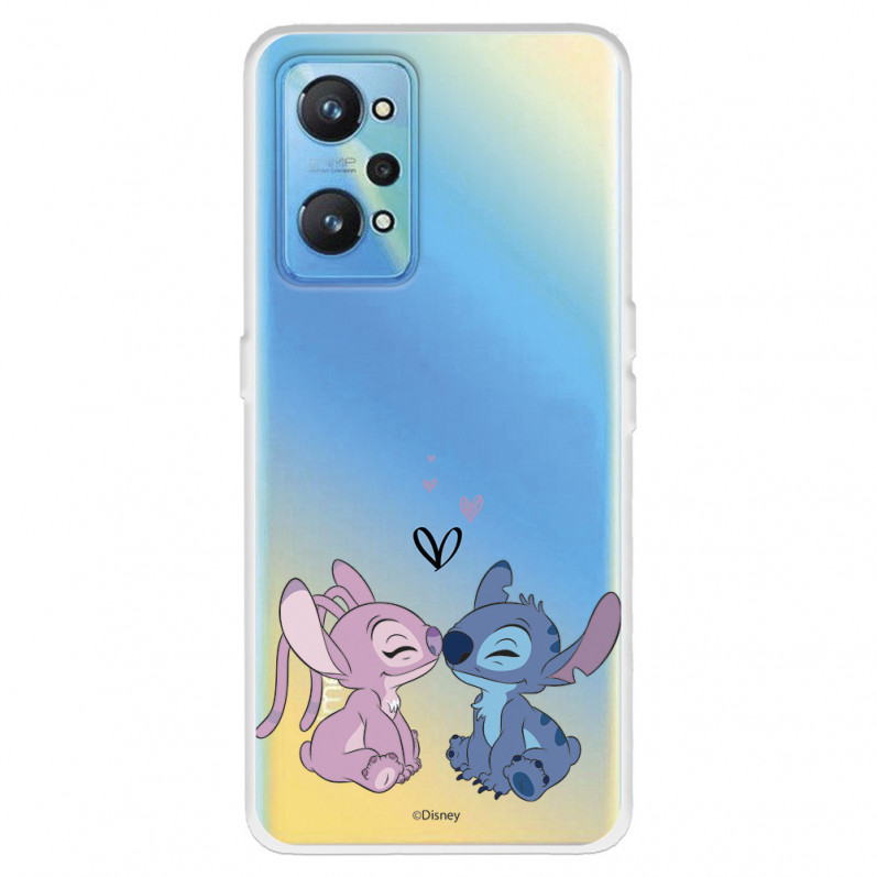 Hülle für Realme GT Neo 2 Offizieller Disney Angel & Stitch Bisou – Lilo & Stitch