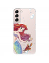 Hülle für Samsung Galaxy S22 Offizielles Disney Ariel und Sébastien Bubbles - Die kleine Meerjungfrau