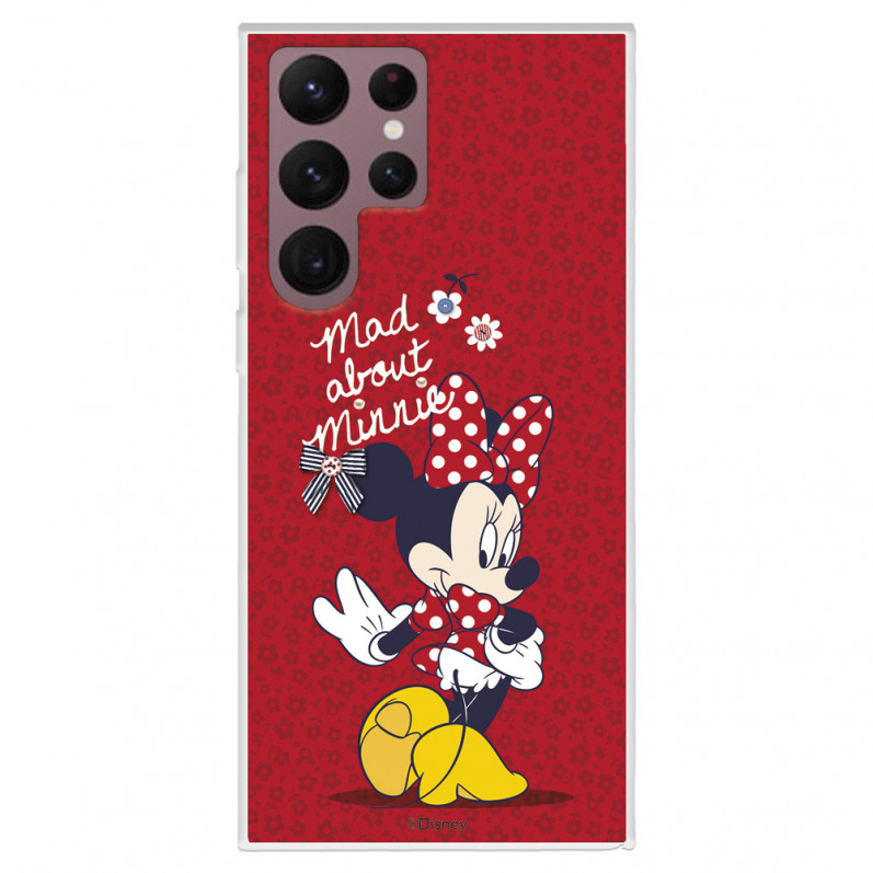 Offizielle Disney Minnie Mad About Samsung Galaxy S22 Ultra Hülle – Disney Classics