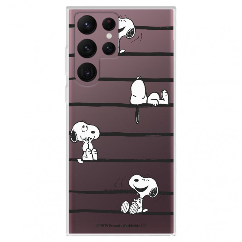 Hülle für Samsung Galaxy S22 Ultra Offizielle Peanuts Snoopy Lines - snoopy